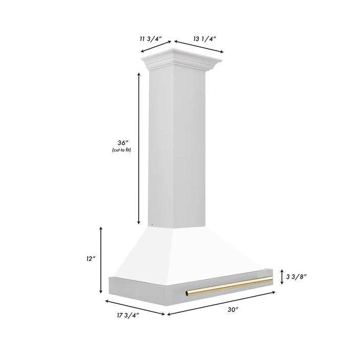 ZLINE 30" Autograph Stainless Wall Range Hood KB4STZ-WM30-G09K