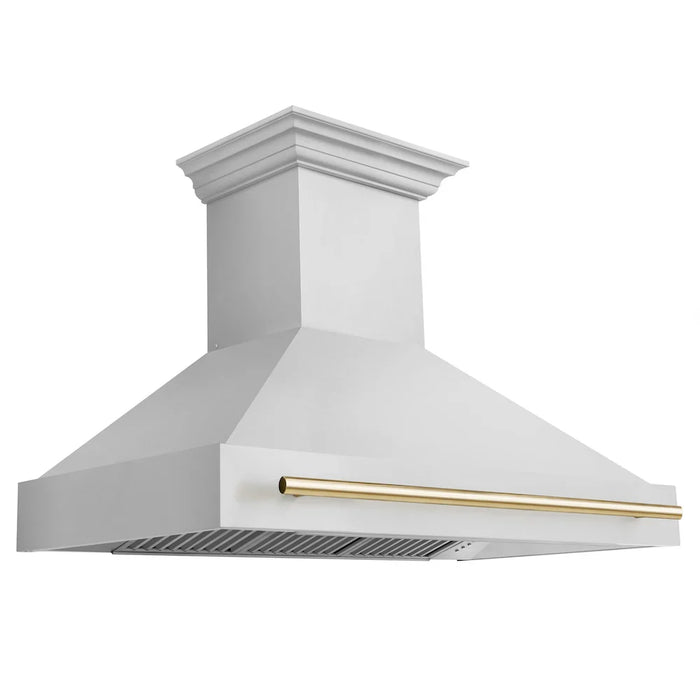 ZLINE Autograph Edition 48"Kitchen Package, Stainless Steel Dual Fuel Range, Range Hood, Dishwasher and Refrigeration, 4KAPR-RARHDWM48-G09K