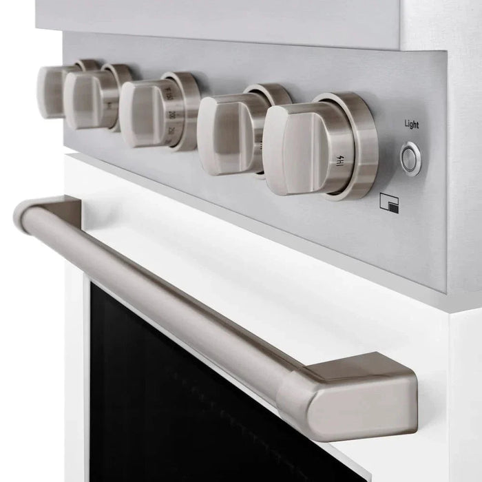 ZLINE 30"Paramount Dual Fuel Range Stainless Steel, White Matte, SDR-WM-3009K