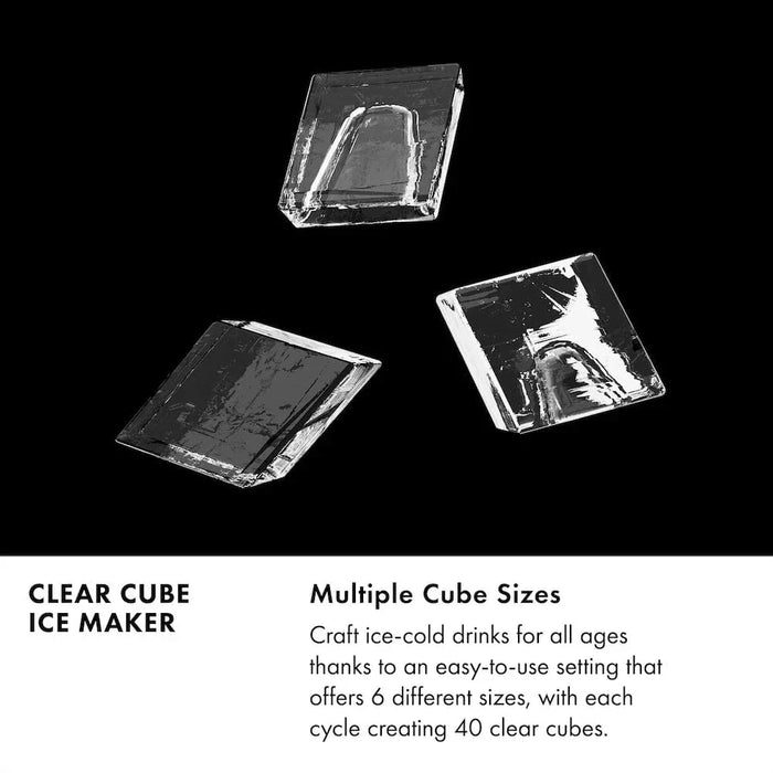 ZLINE 15" Touchstone Clear Cube Ice Maker Drain Pump Solid Stainless Steel Door ICCD-ST-1509K