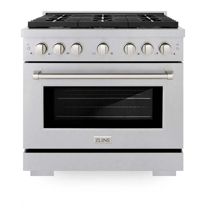 ZLINE 36"Gas Range, Convection Gas Oven , DuraSnow® Stainless Steel, SGRS-3609K
