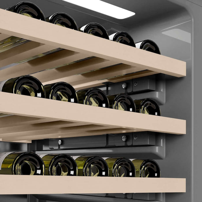 ZLINE 24"Triple Zone 100 Bottle Column Wine Cooler, DuraSnow®  Stainless Steel Champagne Bronze RCWVZ-SN-24-CB09K