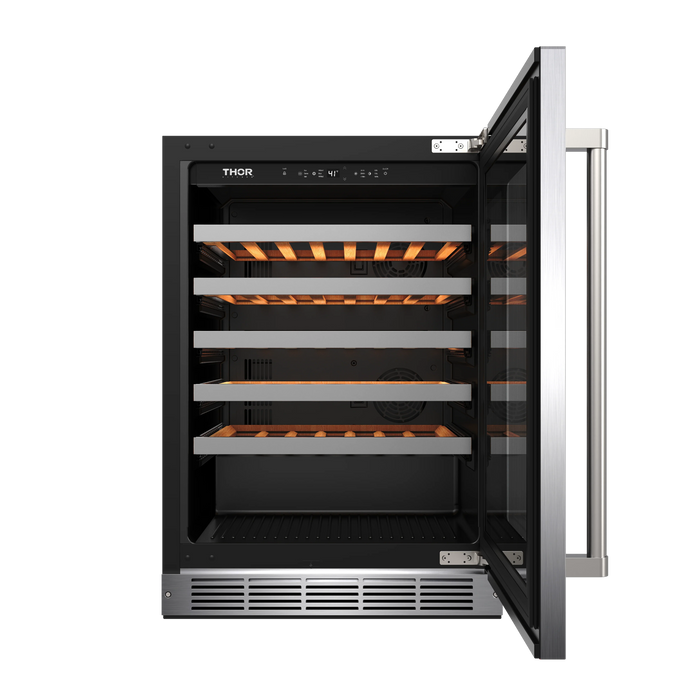 THOR Kitchen 24" Wine Cooler 46 Bottle Single Zone TWC24US09K