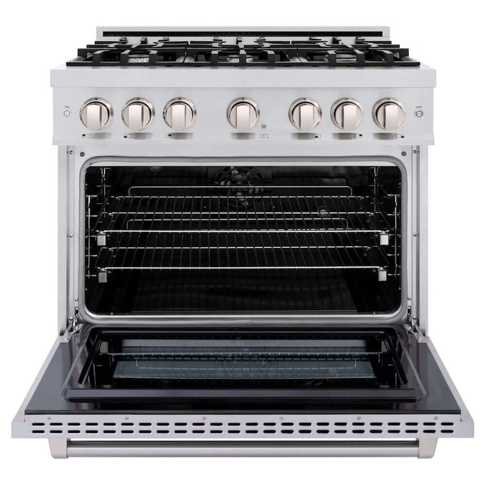 ZLINE 36" Select Dual Fuel Range Gas Cooktop Electric Convection Oven Stainless Steel HDR3609K