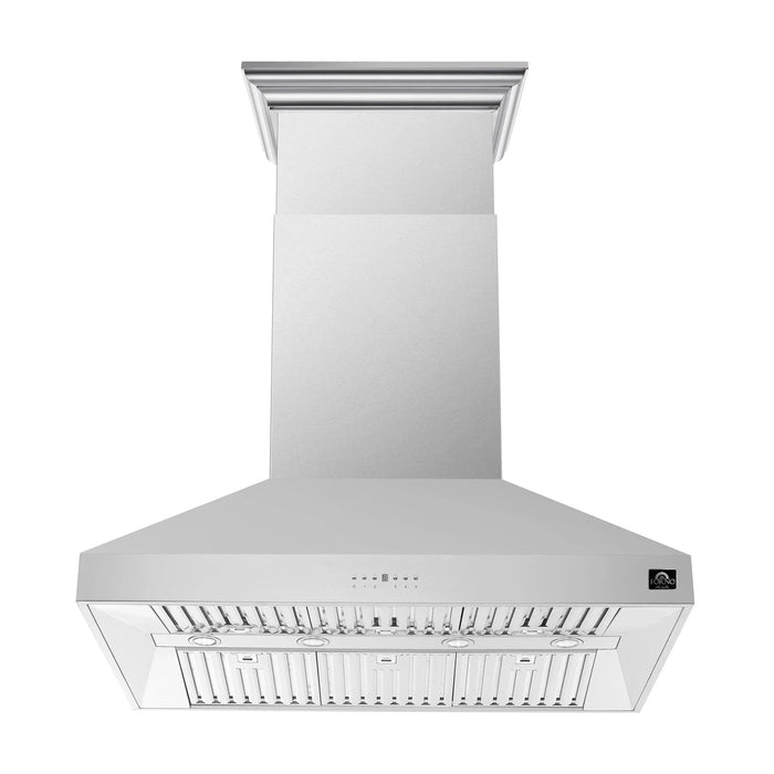 Forno Appliance Package - 48" Gas Range, Wall Mount Range Hood and 60" Refrigerator FBDL-018-04CAUS09K
