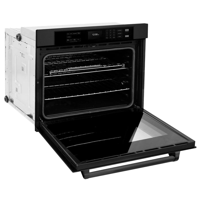 ZLINE 30 "Professional True Convection Single Wall Oven, Air Fry, Self Clean, Black Stainless Steel, WASB-3009K