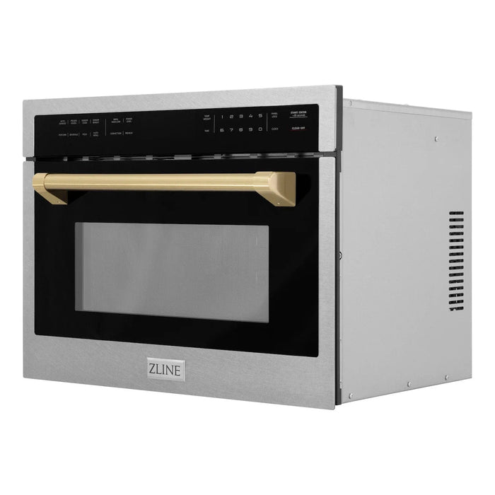 ZLINE 24” Convection Microwave, Stainless Steel, Bronze MWOZ-24-SS-CB09K