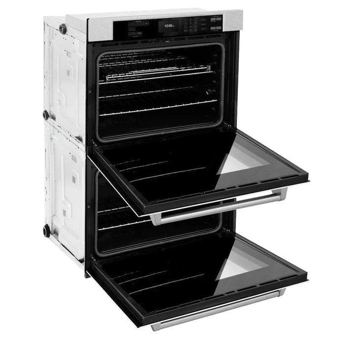 ZLINE 30"Professional True Convection Double Wall Oven, Air Fry, Self Clean, DuraSnow® White Matte WADS-WM-3009K
