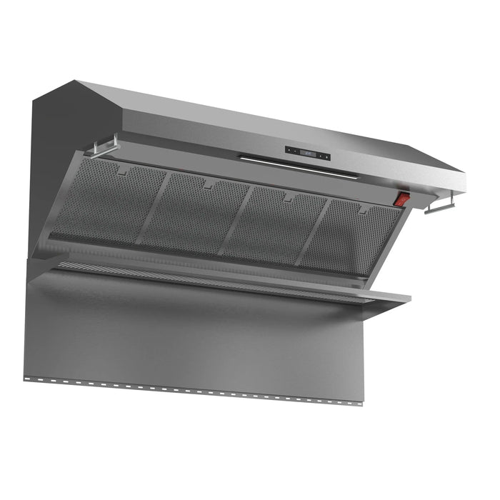 Forno Appliance Package - 48" Gas Range, Wall Mount Range Hood, 60" Refrigerator FBDL-018-02US09K