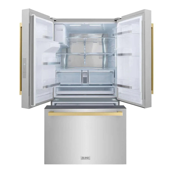 ZLINE 36" Refrigerator, Water, Ice Dispenser, Fingerprint Resistant, RSMZ-W-36-FCB09K