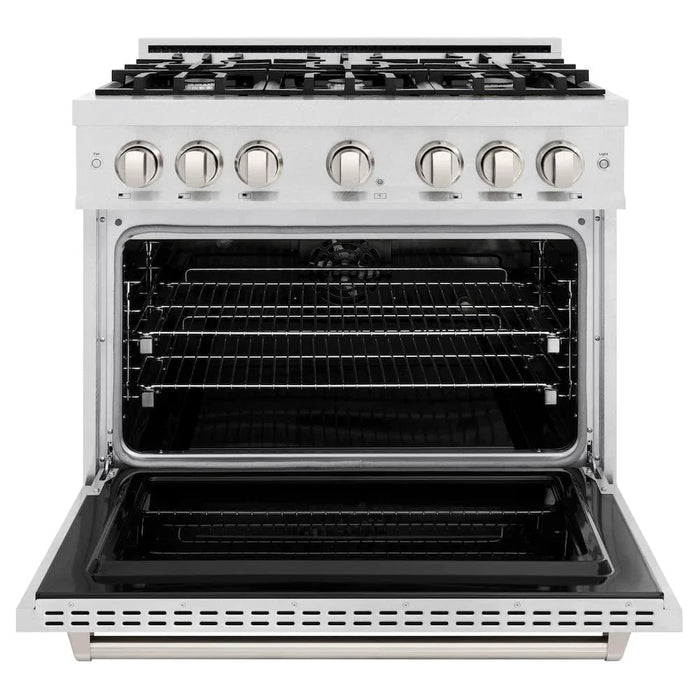ZLINE 36" Classic Gas Range, Convection Gas Oven DuraSnow® Stainless Steel, CGRS-3609K
