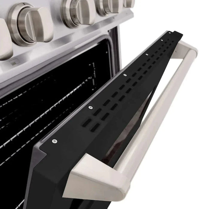ZLINE 30"Classic Gas Range, Convection Gas Oven, Stainless Steel, Black Matte Door CGR-BLM-3009K