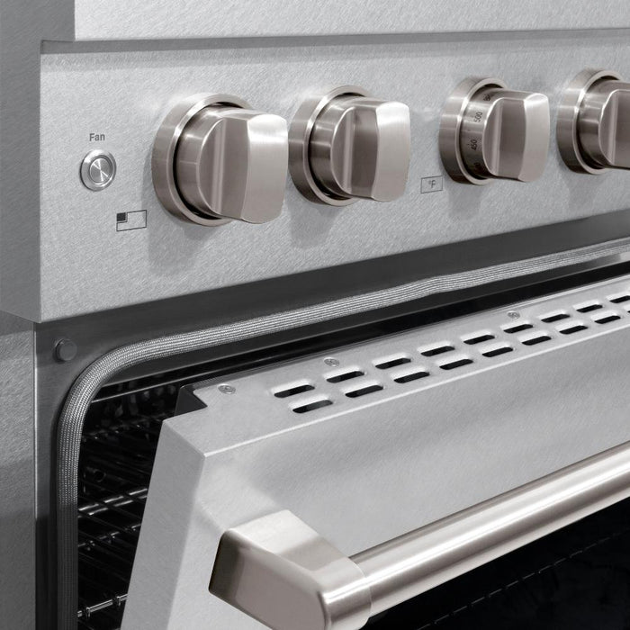 ZLINE 30"Paramount Dual Fuel Range DuraSnow® Stainless Steel SDRS-3009K