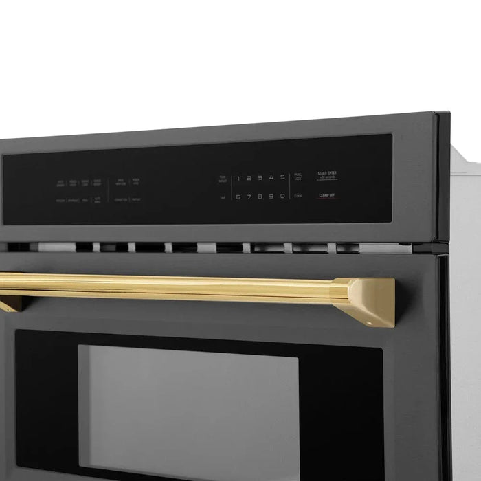 ZLINE 30” Convection Microwave, Black Stainless, Gold MWOZ-30-BS-G09K