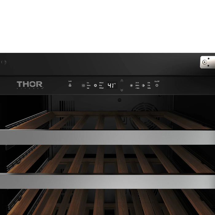 THOR Kitchen 24" Wine Cooler 46 Bottle Single Zone TWC24US09K