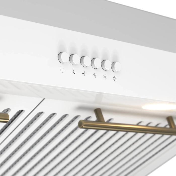 FORNO Espresso Bari 30" 400 CFM Under Cabinet Range Hood FRHUC5255-30WHT09K