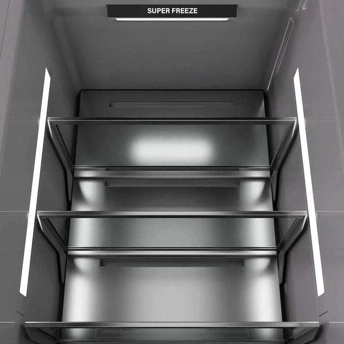ZLINE 18" Panel Ready Left Hinge Column Freezer, Graphite Gray Interior  Champagne Bronze RBCFVLZ-18-CB09K