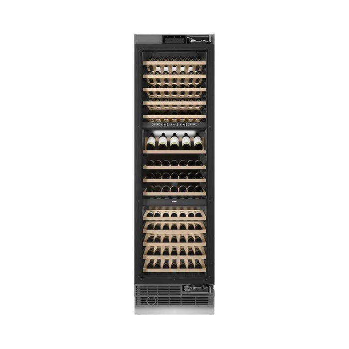 ZLINE 24" Triple Zone 100 Bottle Panel Ready Column Wine Cooler Matte Black RBCWVZ-24-MB09K