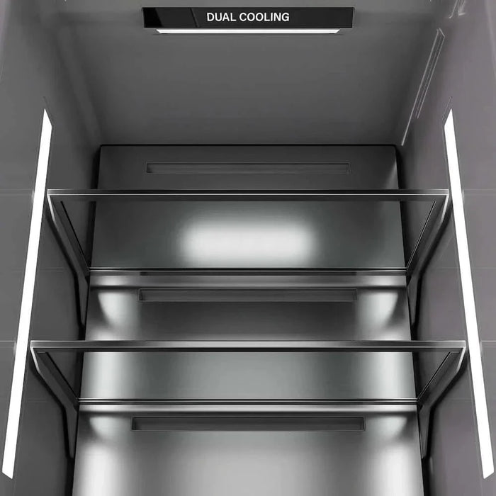 ZLINE 24" Panel Ready Column Refrigerator, Graphite Gray Interior Champagne Bronze RBCRVZ-24-CB09K