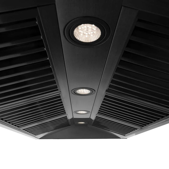 ZLINE Autograph Edition 48"Kitchen Package, Black Stainless Steel Dual Fuel Range, Range Hood, Dishwasher and Refrigeration, 4AKPR-RABRHDWV48-G09K