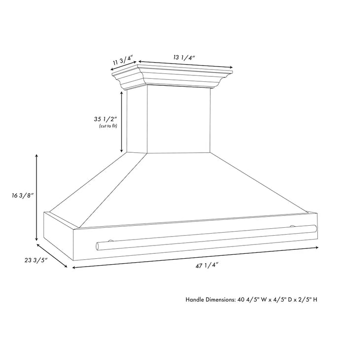 ZLINE 48" Autograph DuraSnow White Range Hood 8654SNZ-WM48-MB09K