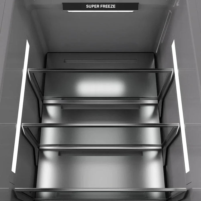 ZLINE 24" Column Freezer Stainless Steel, Graphite Gray Interior Polished Gold RCFVZ-304-24-G09K