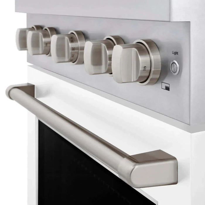 ZLINE 30 In. Gas Range, Stainless Steel, White Matte, SGR-WM-3009K