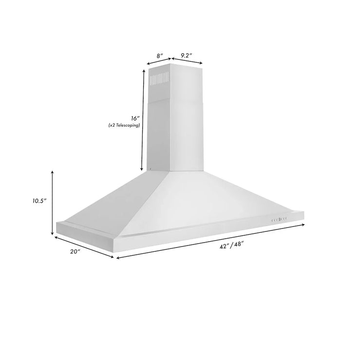 ZLINE 48" Bundle Range RA-RM-48 & Wall Range Hood KB-48, 2KP-RARMRH4809K