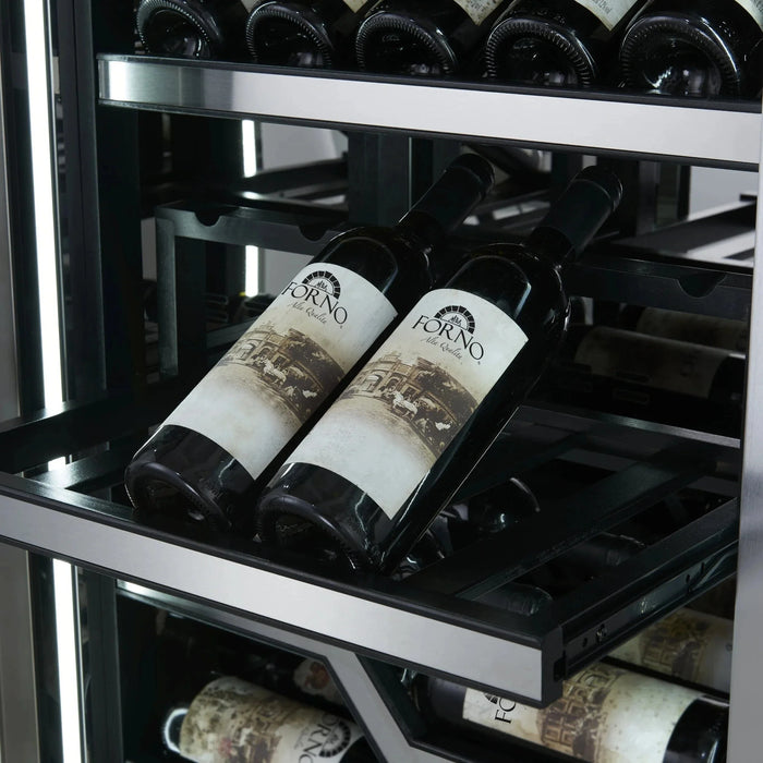 FORNO Abruzzo 48" 102 Bottle Dual Zone Wine Cooler FWCDR6611-48S09K
