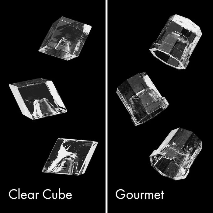 ZLINE Autograph Edition 15" Touchstone Clear Cube Ice Maker, Drain Pump, Black Stainless Steel Door, Helix Handle ICCDZ-BS-15-KCB09K