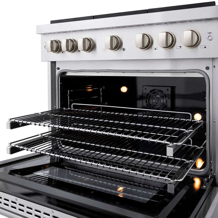 ZLINE 36" Paramount Gas Range DuoPro™ Cooktop, Convection Gas Oven PSGRBZ-36-CB09K