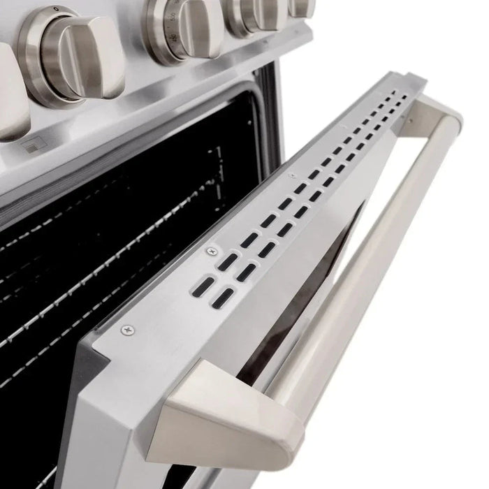 ZLINE 30" Dual Fuel Range, Gas Cooktop, Electric Convection Oven Stainless Steel, CDR3009K