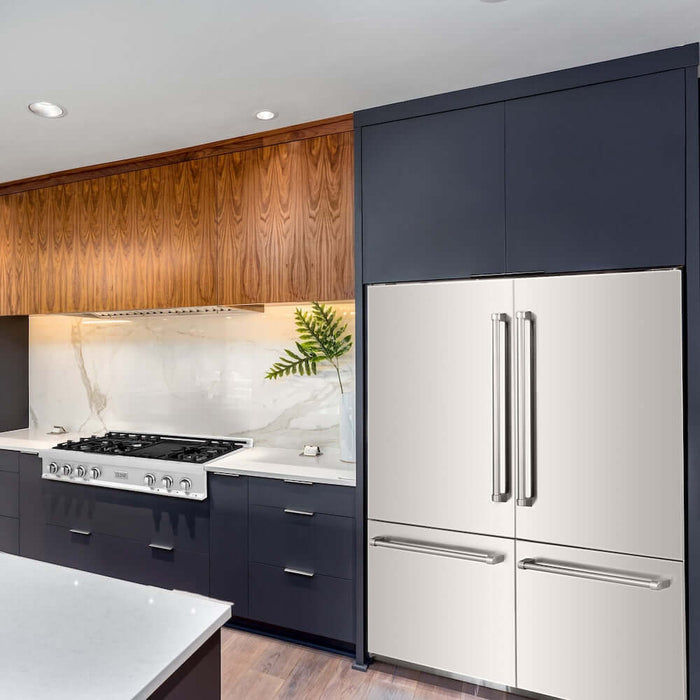 ZLINE 60" Panel Ready Built-In Bottom Freezer Refrigerator,Water Dispenser, Ice Maker,Graphite Gray, GRBIV-304-6009K