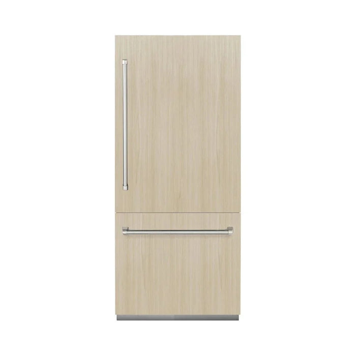 ZLINE 36" Panel Ready Built-In Bottom Freezer Refrigerator,Water Dispenser, Ice Maker,Graphite Gray GRBIT-3609K