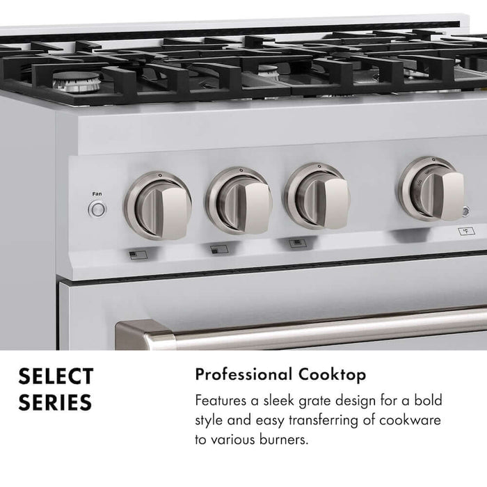 ZLINE 48" Select Dual Fuel Range Gas Cooktop Electric Convection Oven Stainless Steel HDR4809K