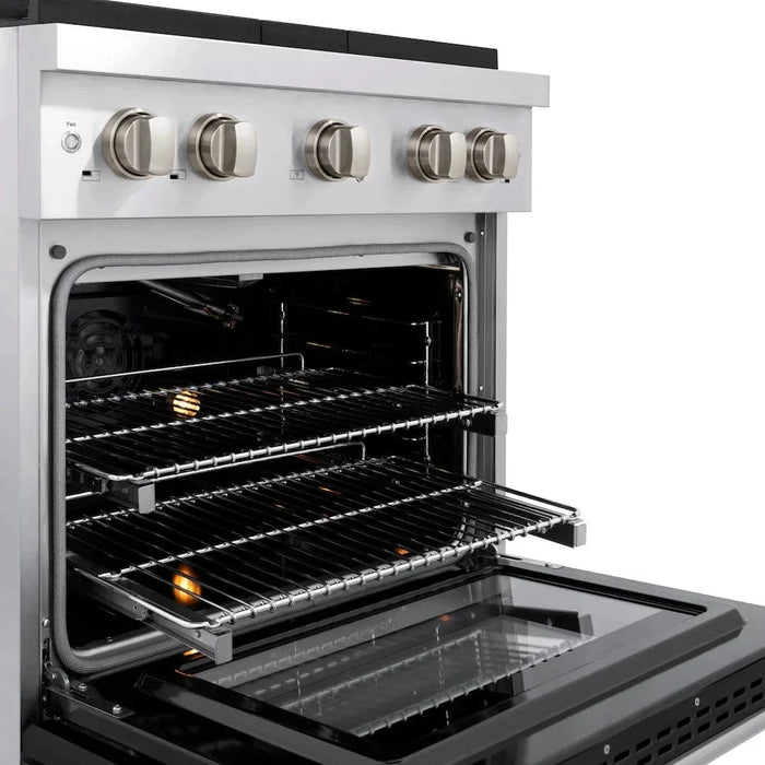 ZLINE 30"Paramount Dual Fuel Range Stainless Steel, Black Matte, SDR-BLM-3009K