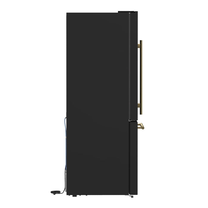 FORNO Espresso Milano 62" Side-By-Side Refrigerator FFFFD1787-60BLK09K