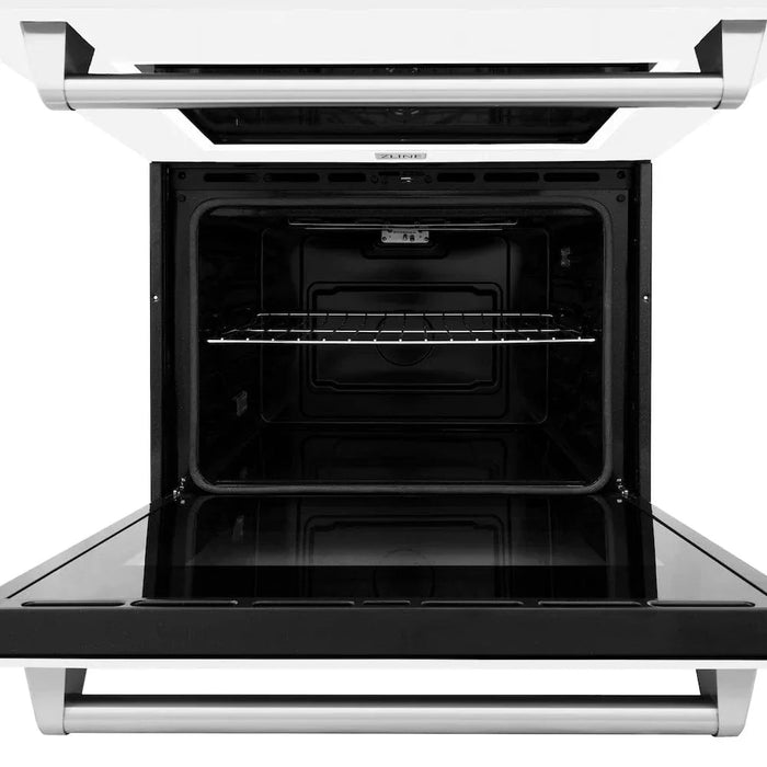 ZLINE 30"Professional True Convection Double Wall Oven, Air Fry, Self Clean, White Mattel WAD-WM-3009K