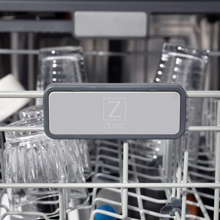ZLINE Autograph Edition 24" Monument Series Dishwasher, Stainless Steel, Helix Handle DWMTZ-30424-KCB09K