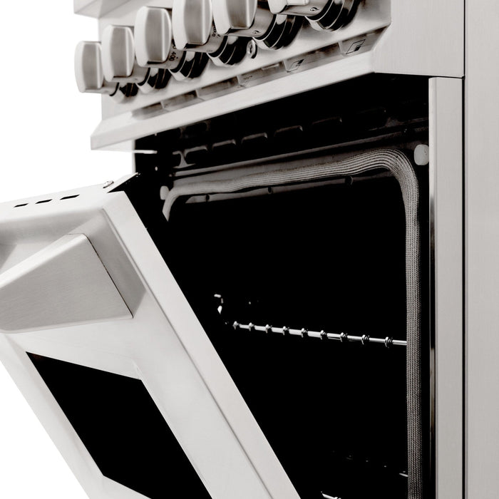 DISCONTINUED-ZLINE 24" Professional Dual Fuel Range, Black Matte door, RA-BLM-24 - Farmhouse Kitchen and Bath