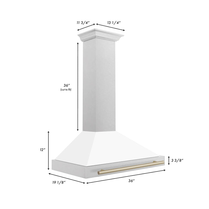 ZLINE 48" Autograph Stainless Wall Range Hood KB4SNZ-WM48-CB09K