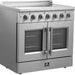 Forno Galiano 36 in. French Door Freestanding All Electric Range, Stainless Steel, FFSEL6917-36 Forno