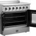 Forno Galiano 36 in. French Door Freestanding All Electric Range, Stainless Steel, FFSEL6917-36 Forno
