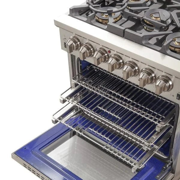 Forno Capriasca - 30 in. Professional Range with Gas Stove and Gas Oven, Stainless Steel FFSGS6260 - 30 - Farmhouse Kitchen and Bath