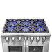 Forno Capriasca 36 in. French Door Freestanding All Gas Range, Stainless Steel, FFSGS6460 - 36 - Farmhouse Kitchen and Bath
