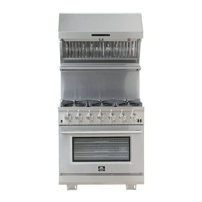 Forno Capriasca - 36 in. Professional Freestanding Range with Gas Stove and Gas Oven FFSGS6260 - 36 - Farmhouse Kitchen and Bath