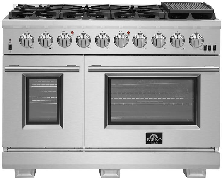 Forno Capriasca - 48 in. Professional Dual Fuel Freestanding Range, FFSGS6187 - 48 - Farmhouse Kitchen and Bath