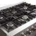 Forno Galiano Gold Professional - 36 in. 5.36 cu. ft. Freestanding Dual Fuel Range with Gas Stove and Electric Oven in Stainless Steel, FFSGS6156 - 36 - Farmhouse Kitchen and Bath