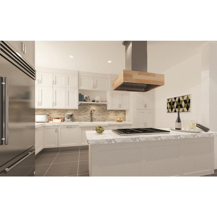ZLINE 48" Remote Blower Wooden Island Range Hood, 681iM-RD-48 - Farmhouse Kitchen and Bath