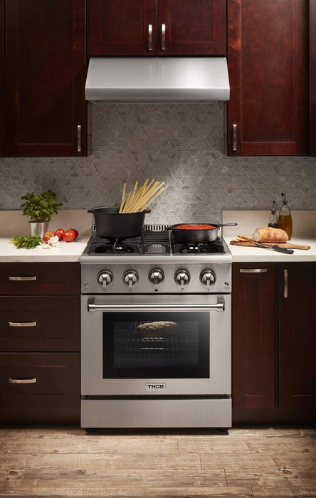 THOR 30" Professional Gas Range in Stainless Steel, HRG3080U - Farmhouse Kitchen and Bath